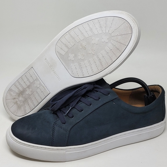 Vince Camuto VY-Mills Leather Casual Shoes Blue White Men's Size 11 Pre-owned - Picture 1 of 9